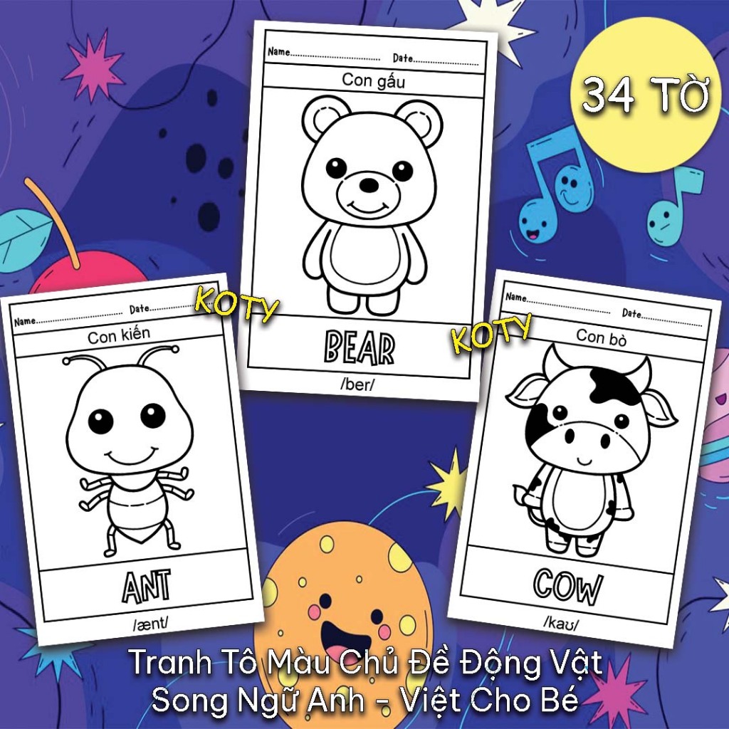 Bộ 34 Tranh Tô Màu Chủ Đề Động Vật Song Ngữ Anh - Việt Cho Bé Tập Tô Màu - Nhận Biết Thế Giới Động Vật - TA11 1 images upload woo2Fa536c6771e880332239dcc121be6b4fd