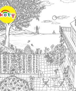 Sân vườn , cây cối - Set 20 Tờ Tranh Tô Màu Kích Thước A4 A5 Dành Cho Màu Sáp, Màu Chì - TRANH TÔ MÀU COLOR LAND 15 images upload woo2F0202e9aa5a1c8c12cb8fb96f02b17d72