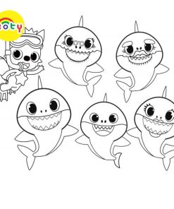 Tranh Tô Màu Baby Shark - Bộ 10 Tờ Tranh Tô Màu A4 A5 Dành Cho Màu Sáp, Màu Chì - TRANH TÔ MÀU KOTY 12 images upload woo2F0a36b98a67a81f3217ca92a8ab852679