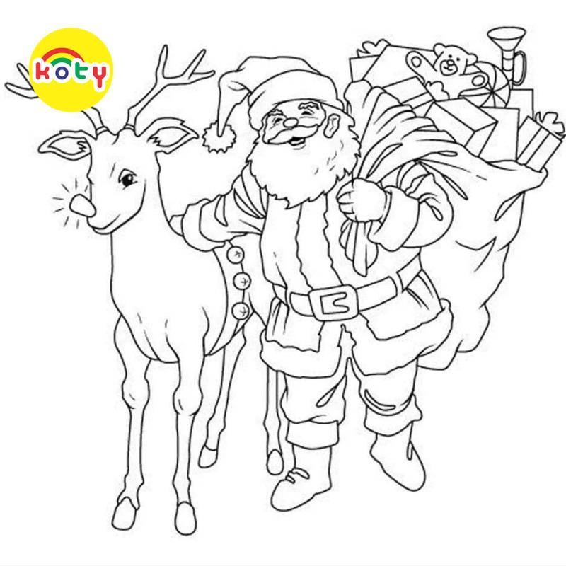Tranh Tô Màu Ông già Noel và tuần lộc - Bộ 20 Tờ Tranh Tô Màu A4 A5 Dành Cho Màu Sáp, Màu Chì - TRANH TÔ MÀU KOTY 7 images upload woo2F0aadcaf51e925976c4e4a4d09d0f90fc