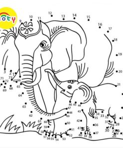 Tranh Tô Màu Tranh nối điểm, nối số - Bộ 20 Tờ Tranh Tô Màu A4 Dành Cho Màu Sáp, Màu Chì - TRANH TÔ MÀU KOTY