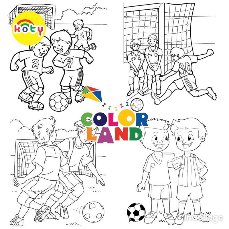 Tranh Tô Màu Bóng đá Soccer - Bộ 20 Tờ Tranh Tô Màu A4 A5 Dành Cho Màu Sáp, Màu Chì - TRANH TÔ MÀU KOTY 1 images upload woo2F0c0833587eee6ebeab25758c17d7f14f