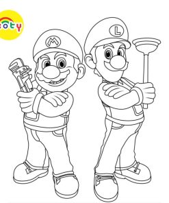 Tranh Tô Màu Mario và Luigi - Bộ 10 Tờ Tranh Tô Màu Dành Cho Màu Sáp, Màu Chì - TRANH TÔ MÀU KOTY 12 images upload woo2F0d2510bf27e9842ff0fab5c6f347356d