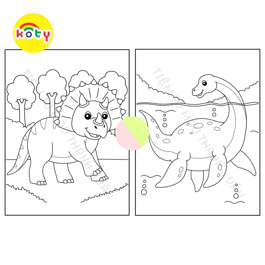 Set 50 Tờ Tranh Tô Màu Khủng Long Dễ Thương Cho Bé Tô Màu Sáp, Màu Chì - Tiệm Tô Màu 1 images upload woo2F0f0d549a2dfe29e4dfe265ff56b38701