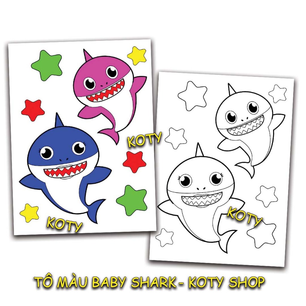 Tranh tô màu hình BABY SHARK vui nhộn - Set 10 Tranh TM2018 1 images upload woo2F0f3071c704b83d385d2b16c4c0a838dd