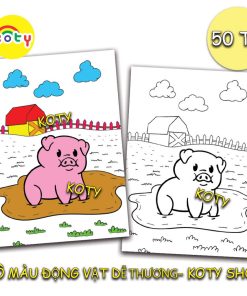 TRANH TÔ MÀU CHO BÉ - 50 tờ tô màu Chủ đề Động Vật TM10