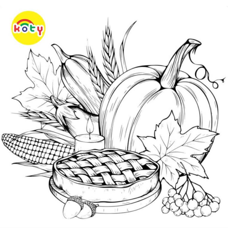 Tranh Tô Màu Vụ mùa thu hoạch Harvest - Bộ 20 Tờ Tranh Tô Màu A4 A5 Dành Cho Màu Sáp, Màu Chì - TRANH TÔ MÀU KOTY 5 images upload woo2F115d8f084bb9fbf2b22cf302420caf18