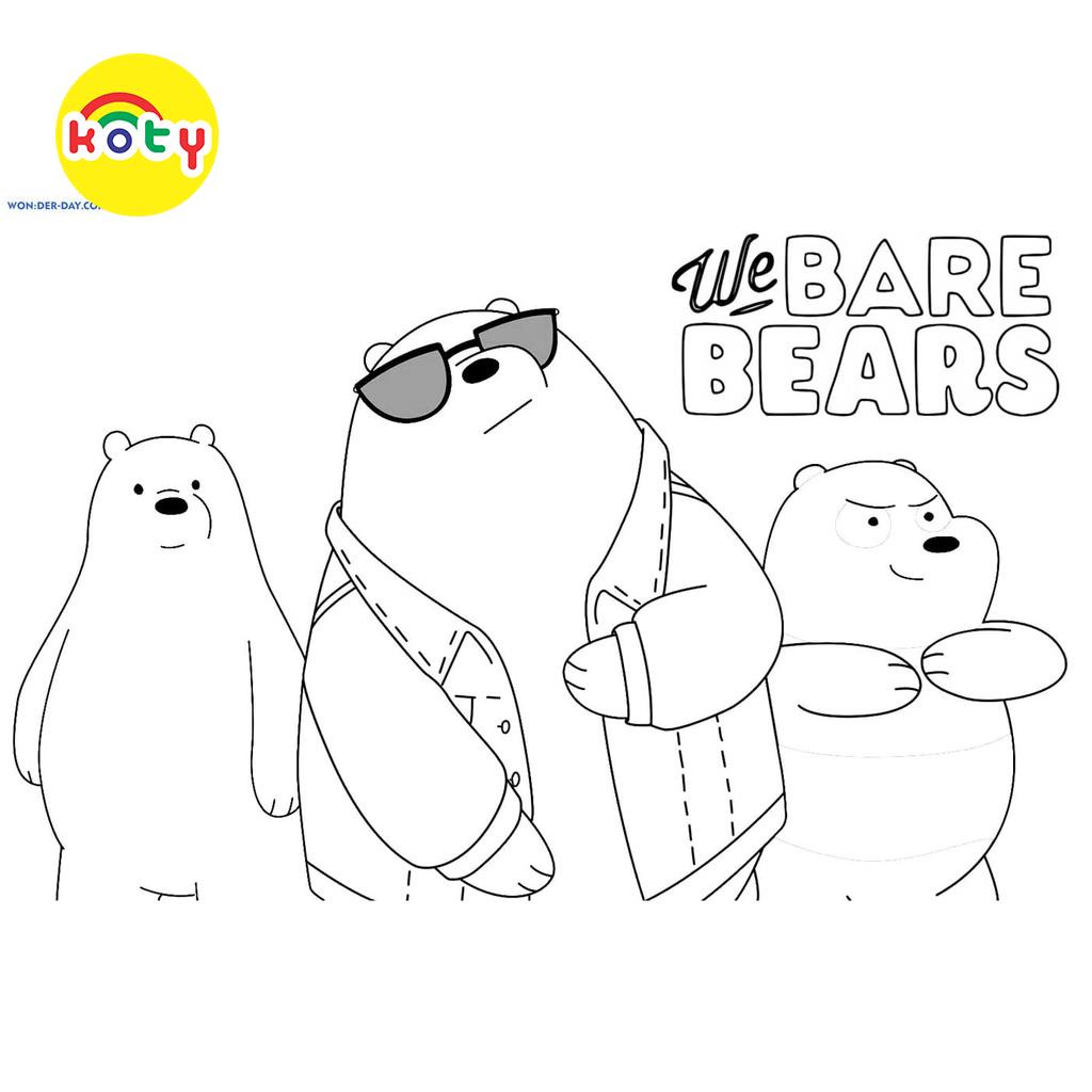 Bộ 26 tranh tô màu Chúng tôi đơn giản là gấu, giấy tô màu We bare bears dành cho trẻ em 2 images upload woo2F143478a9d8d66288d036432b5e409e57