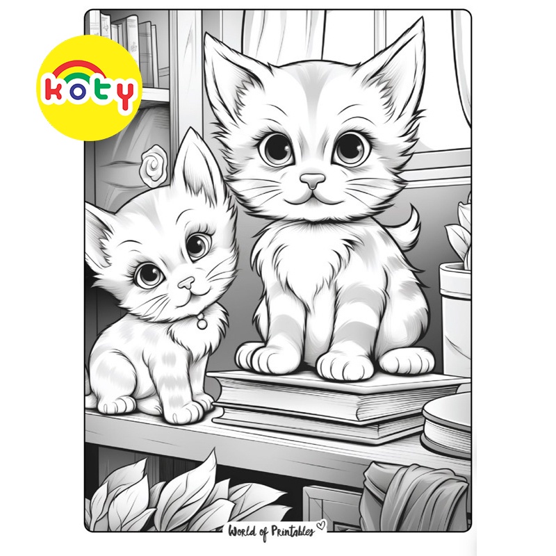 Mèo con (phong cách Anime Chibi) - Set 10 Tờ Tranh Tô Màu A4 A5 - MANGA ANIME COMIC tô màu 3 images upload woo2F169e022c7ca4b6f8beac82d2c824a28c