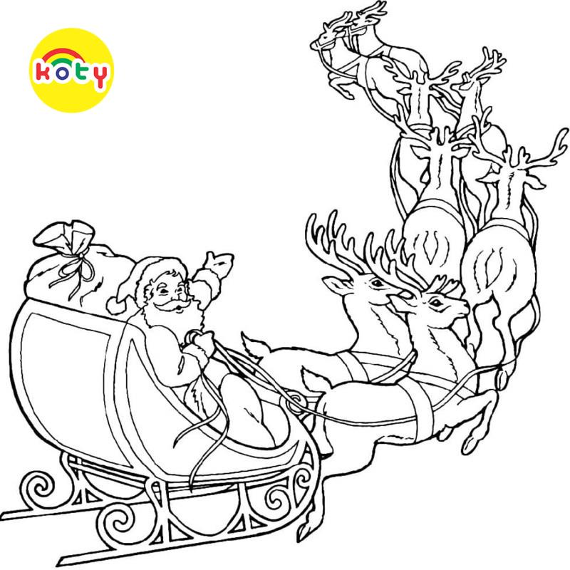 Tranh Tô Màu Ông già Noel và tuần lộc - Bộ 20 Tờ Tranh Tô Màu A4 A5 Dành Cho Màu Sáp, Màu Chì - TRANH TÔ MÀU KOTY 8 images upload woo2F174c66464887a5cfe358fe8e9eb2d8fc