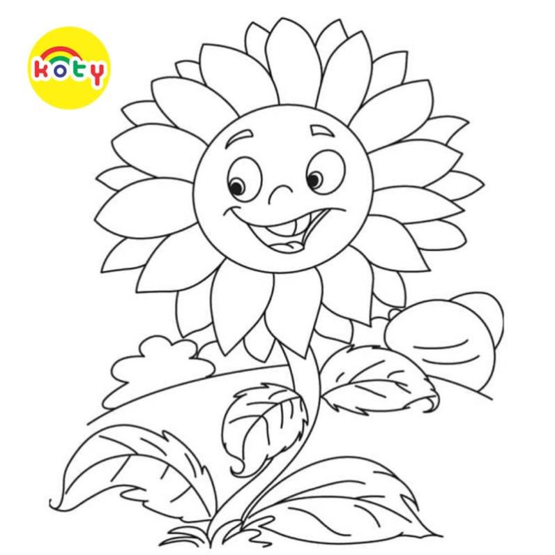Tranh Tô Màu Hoa Hướng Dương Sunflower - Bộ 20 Tờ Tranh Tô Màu A4 A5 Dành Cho Màu Sáp, Màu Chì - TRANH TÔ MÀU KOTY 5 images upload woo2F17e17a7a678871be0cc59cc9b97bbf98