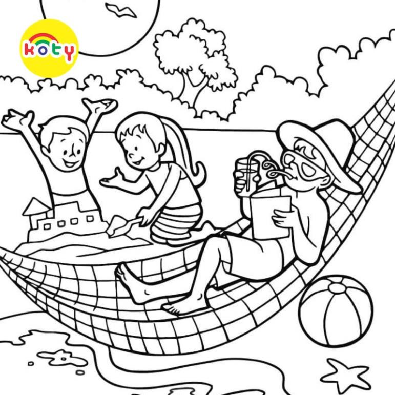 Tranh Tô Màu Bãi biển - Bộ 20 Tờ Tranh Tô Màu A4 A5 Dành Cho Màu Sáp, Màu Chì - TRANH TÔ MÀU KOTY TM146 7 images upload woo2F183a7eb739d8ad656f2f47c03e4f1832