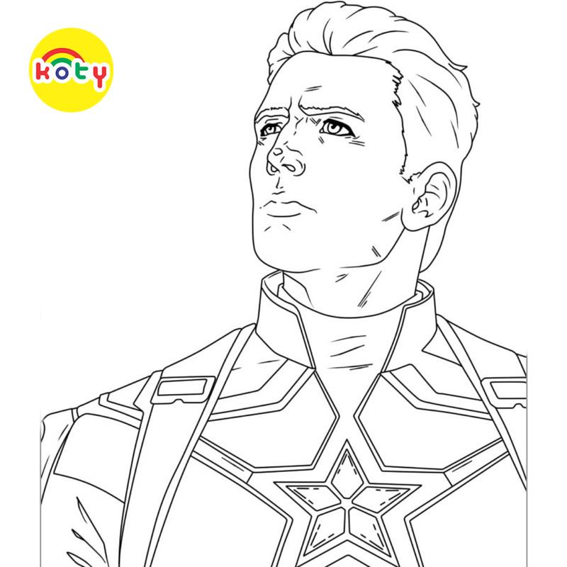 Tranh Tô Màu Captain America Marvel - Bộ 20 Tờ Giấy A4 A5 Dành Cho Màu Sáp, Màu Chì - KOTY 5 images upload woo2F18c082bcf232cebac5414d95c7a236c9