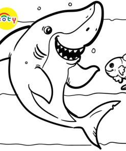 Tranh Tô Màu Shark Cá mập - Bộ 20 Tờ Tranh Tô Màu A4 A5 Dành Cho Màu Sáp, Màu Chì - TRANH TÔ MÀU KOTY TM2035 10 images upload woo2F19d8a20c6d89d19135590f69a02ed1ae