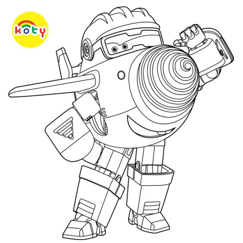 Tranh Tô Màu Super Wings Đội Bay Siêu Đẳng - Bộ 10 Tờ Tranh Tô Màu A4 A5 Dành Cho Màu Sáp, Màu Chì - TRANH TÔ MÀU KOTY 7 images upload woo2F1bda27f5a65996c72a8c255cb8bf449c