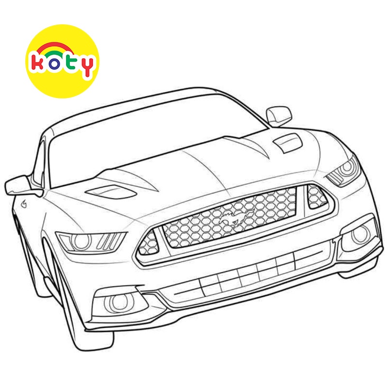Xe Ford Mustang - Set 10 Tờ Tranh Tô Màu A4 A5 Dành Cho Màu Sáp, Màu Chì - TRANH TÔ MÀU COMIC ANIME MANGA tô màu 4 images upload woo2F1c01803037c7832519c81e98dedffd76