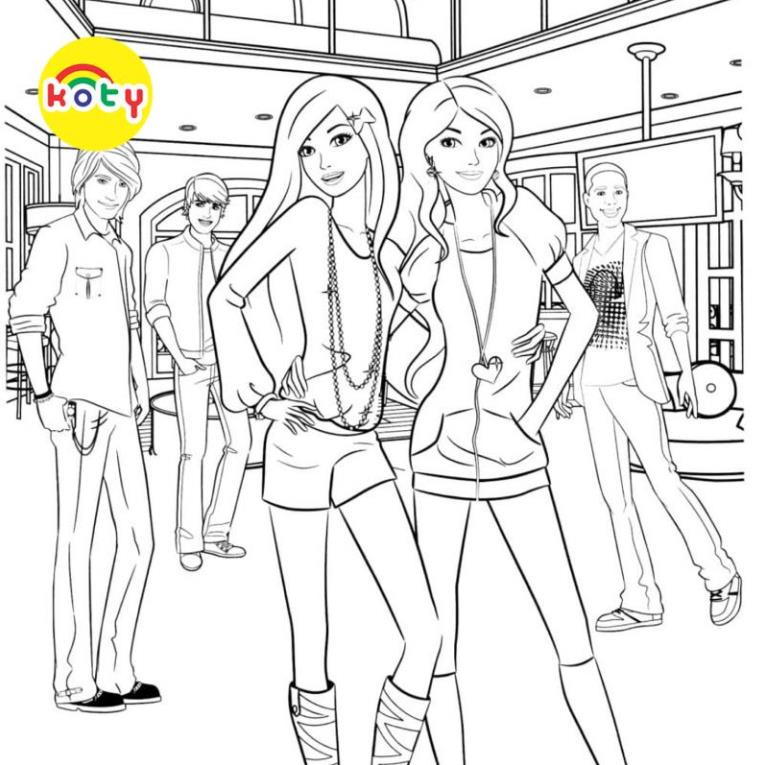 Tranh Tô Màu Búp bê Barbie - Bộ 10 Tờ Tranh Tô Màu A4 A5 Dành Cho Màu Sáp, Màu Chì - TRANH TÔ MÀU KOTY 5 images upload woo2F1e953b46cae51e769242e339fe432925