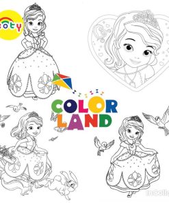 Tranh Tô Màu Công chúa Disney Sofia - Bộ 10 Tờ Tranh Tô Màu A4 A5 Dành Cho Màu Sáp, Màu Chì - TRANH TÔ MÀU KOTY