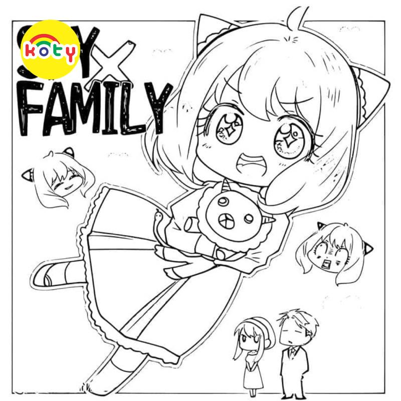 Tranh Tô Màu Anya Spy x Family - Bộ 10 Tờ Tranh Tô Màu Dành Cho Màu Sáp, Màu Chì - TRANH TÔ MÀU KOTY 7 images upload woo2F228dfd8d561e333c9a6700c4b80a0fc0