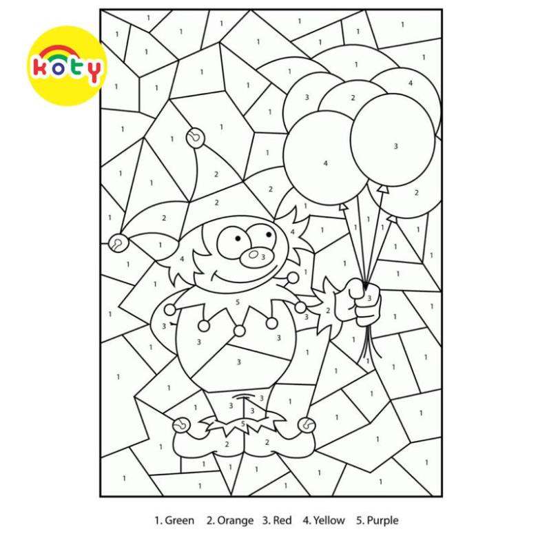 Tranh Tô Màu Tô màu theo số - Bộ 10 Tờ Tranh Tô Màu A4 Dành Cho Màu Sáp, Màu Chì - TRANH TÔ MÀU KOTY 3 images upload woo2F23f33cdceeda2b853666fa0fe4819149