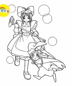 Tranh Tô Màu Thủ lĩnh thẻ bài Sakura CH - Bộ 10 Tờ Tranh Tô Màu A4 A5 Dành Cho Màu Sáp, Màu Chì - TRANH TÔ MÀU KOTY 13 images upload woo2F253015483765f3878697531118e9dc66