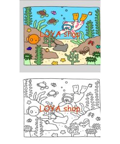 Tranh Tô Màu ''Gia Đình Gấu'' Nhưng Chú Gấu Tinh Nghịch Bobbies Goods - Hình In Đa Dạng Sắc Nét TM150M 9 images upload woo2F2648efd5214ed29d40e95763015fa6d4