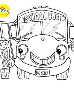 Tranh Tô Màu School bus, xe buýt - Bộ 10 Tờ Tranh Tô Màu Dành Cho Màu Sáp, Màu Chì - TRANH TÔ MÀU KOTY 13 images upload woo2F2788267e7f1c807549d0702b52e899a0