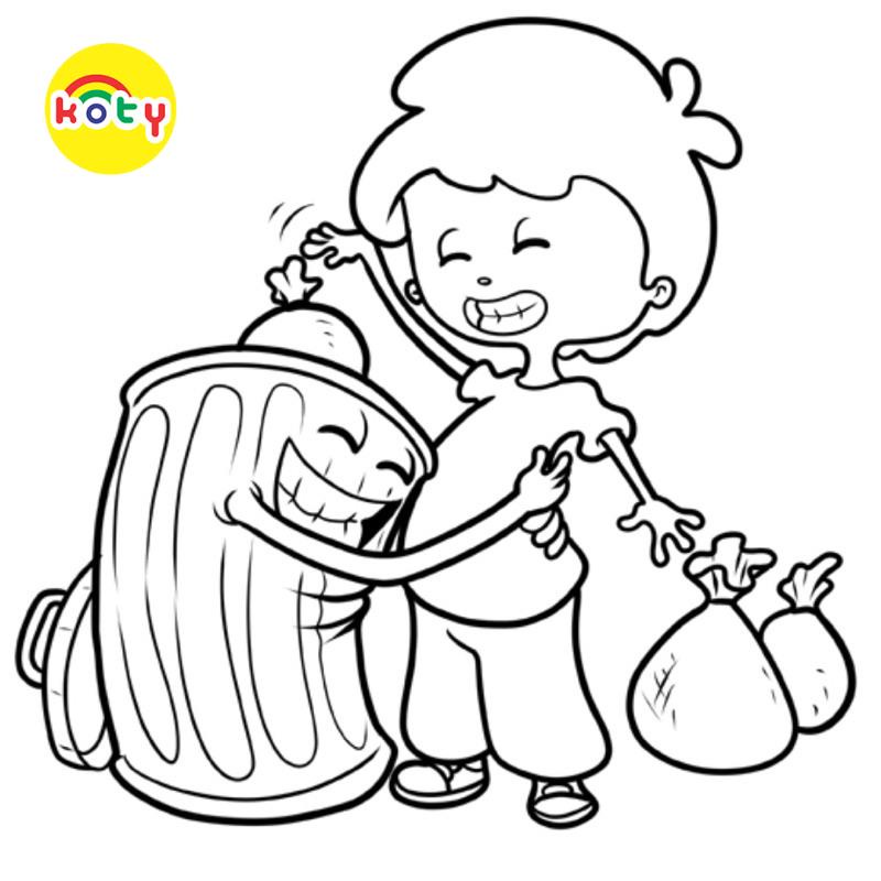 Tranh Tô Màu Tái chế Recycling - Bộ 10 Tờ Tranh Tô Màu A4 A5 Dành Cho Màu Sáp, Màu Chì - TRANH TÔ MÀU KOTY 7 images upload woo2F2a5b0a902c14b8296adc106d170ff054