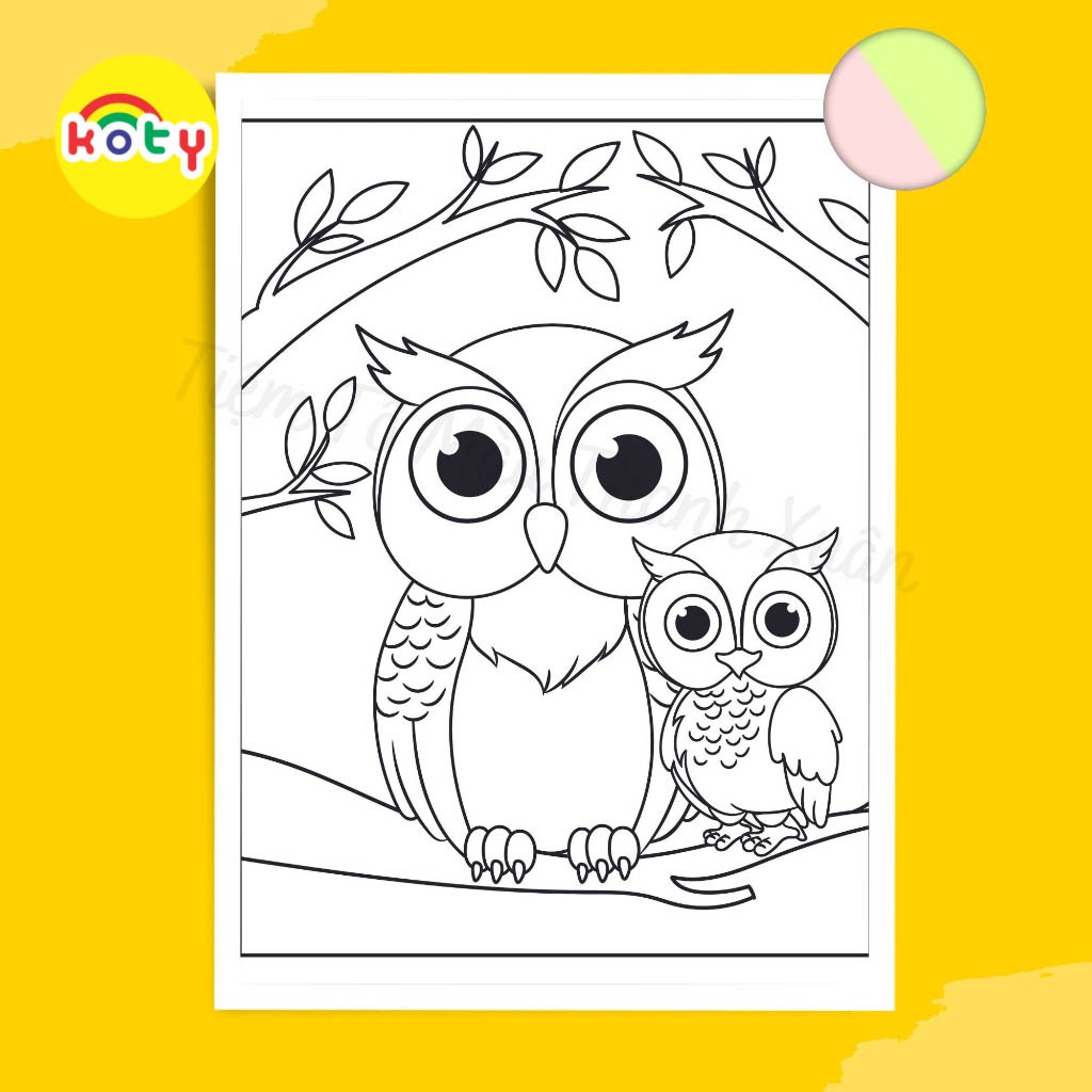 Set 50 Tờ Tranh Tô Màu Chủ Đề Mẹ Con - Mother's Day Hình Động Vật Tô Màu Sáp, Màu Chì - Tiệm Tô Màu 5 images upload woo2F2b72a7ce71a2c7f0a2bf29a72809fc14
