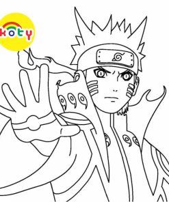 Naruto - Set 10 Tờ Tranh Tô Màu A4 A5 Dành Cho Màu Sáp, Màu Chì - MANGA ANIME COMIC tô màu