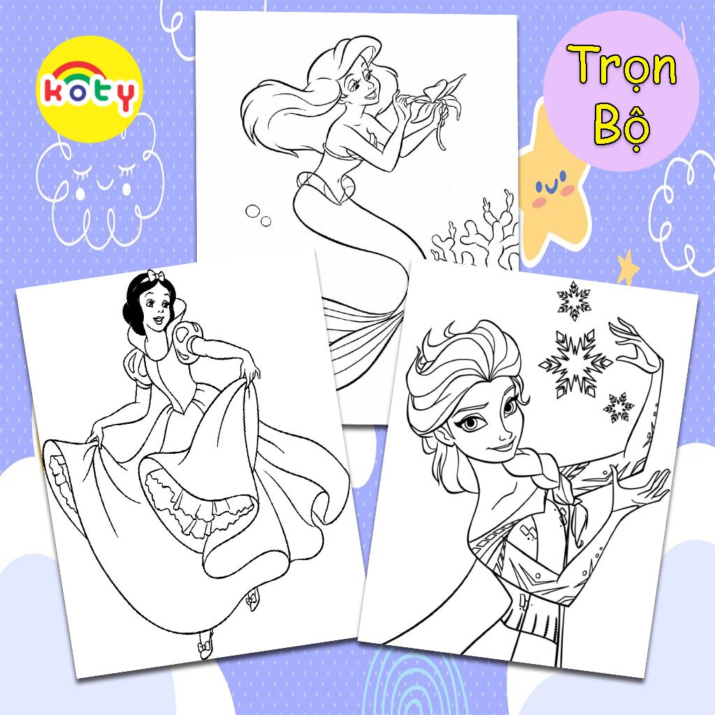 Bộ 40 tranh tô màu nhân vật hoạt hình Disney, tranh tô màu nàng tiên cá, mickey, tranh tô màu công chúa, tranh tô màu A4 5 images upload woo2F2f477ca304532366f3aa7b5857917ea9