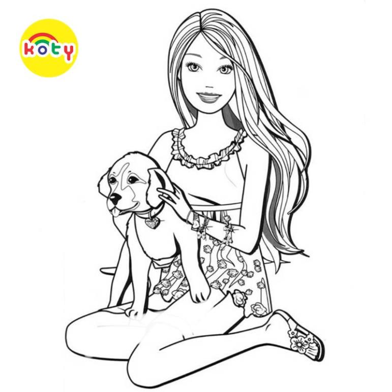 Tranh Tô Màu Búp bê Barbie - Bộ 10 Tờ Tranh Tô Màu A4 A5 Dành Cho Màu Sáp, Màu Chì - TRANH TÔ MÀU KOTY 4 images upload woo2F30692d2be137d3b32195dfb223af1ed7