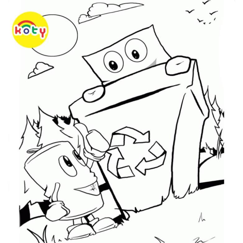 Tranh Tô Màu Tái chế Recycling - Bộ 10 Tờ Tranh Tô Màu A4 A5 Dành Cho Màu Sáp, Màu Chì - TRANH TÔ MÀU KOTY 9 images upload woo2F313c25e13f961546a484cc197d01809b