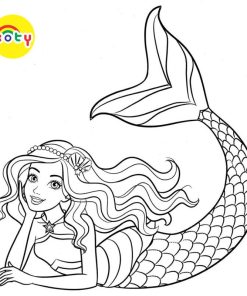 Tranh Tô Màu Nàng tiên cá Barbie - Bộ 10 Tờ Tranh Tô Màu A4 A5 Dành Cho Màu Sáp, Màu Chì - TRANH TÔ MÀU KOTY 10 images upload woo2F351274be99f4a4928a183d361478b7cb