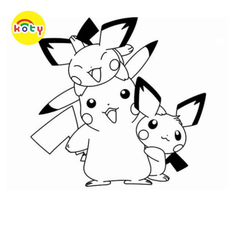 Tranh Tô Màu Pichu Pokemon - Bộ 10 Tờ Tranh Tô Màu Kích Thước A5 A4 Dành Cho Màu Sáp, Màu Chì - TRANH TÔ MÀU KOTY 8 images upload woo2F391e2a77198aeb0a3ebdd0639e2b2f7d