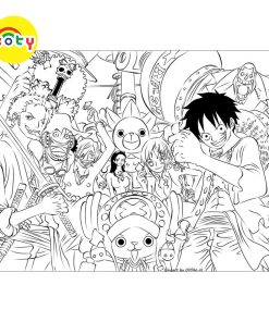 Bộ 35 giấy Tô màu One Piece, tranh tô màu Vua Hải Tặc dành cho trẻ em, tranh tô màu khổ A4 dành cho bé