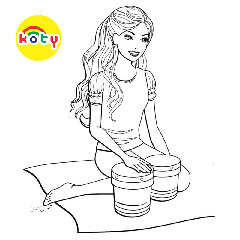 Búp bê Barbie - Set 10 Tờ Tranh Tô Màu A4 A5 Dành Cho Màu Sáp, Màu Chì - MANGA ANIME COMIC tô màu 6 images upload woo2F39ee4230f6752edcc8baa90e50393bca