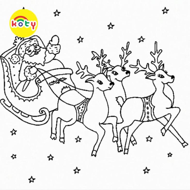 Tranh Tô Màu Ông già Noel và tuần lộc - Bộ 20 Tờ Tranh Tô Màu A4 A5 Dành Cho Màu Sáp, Màu Chì - TRANH TÔ MÀU KOTY 5 images upload woo2F3c0725f6aadf6fdfe42ebcddb399b6a4