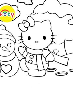 Hello Kitty Giáng Sinh Noel - Set 10 Tờ Tranh Tô Màu A4 A5 Dành Cho Màu Sáp, Màu Chì - TM2024 14 images upload woo2F3d0ce119bf4a148cc032843471602a17
