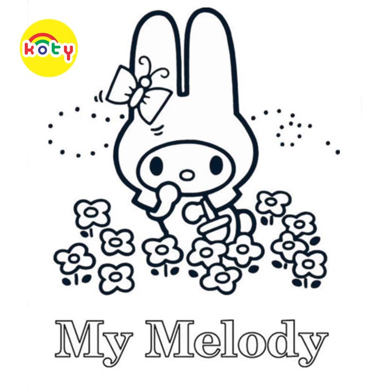 Tranh Tô Màu My Melody - Bộ 10 Tờ Tranh Tô Màu Dành Cho Màu Sáp, Màu Chì - TRANH TÔ MÀU KOTY 9 images upload woo2F3fa1c92726e8e1c5efbf6b50cfd28d6f