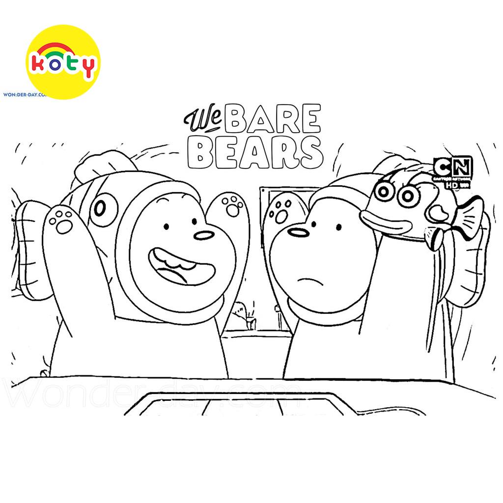 Bộ 26 tranh tô màu Chúng tôi đơn giản là gấu, giấy tô màu We bare bears dành cho trẻ em 5 images upload woo2F3fba4865182c5d8db1f46b7832a9300d