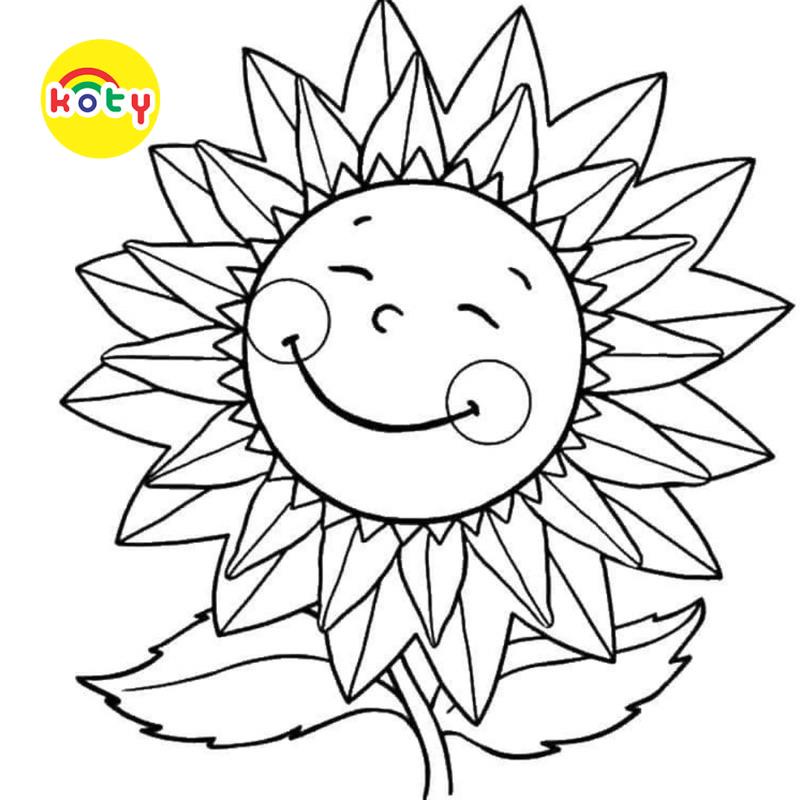 Tranh Tô Màu Hoa Hướng Dương Sunflower - Bộ 20 Tờ Tranh Tô Màu A4 A5 Dành Cho Màu Sáp, Màu Chì - TRANH TÔ MÀU KOTY 1 images upload woo2F407ab547db010b45e0fda4eac36a94ca
