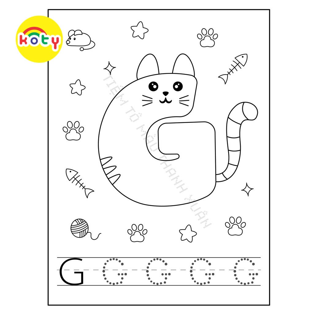 Set 50 Tờ Bảng Chữ Cái Tiếng Anh Và Chữ Số Hình Mèo Cute Cho Bé - Tiệm Tô Màu TM44 5 images upload woo2F40826b25da0be54c8df36730cc00b56f