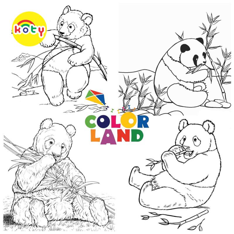 Tranh Tô Màu Gấu trúc Panda - Bộ 20 Tờ Tranh Tô Màu A4 A5 Dành Cho Màu Sáp, Màu Chì - TRANH TÔ MÀU KOTY 1 images upload woo2F40d70f83be42cddcc85fdd3005be36b8