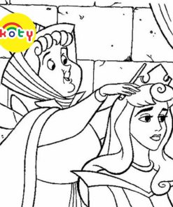 Công chúa ngủ trong rừng - Set 20 Tờ Tranh Tô Màu A4 A5 Dành Cho Màu Sáp, Màu Chì - MANGA ANIME COMIC tô màu