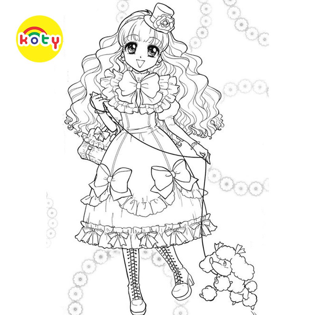 Bộ Tranh tô màu, màu nước CHIBI cho bé tập sáng tạo 2 images upload woo2F467e7edb83cc4f9bdb85a2ead5042999