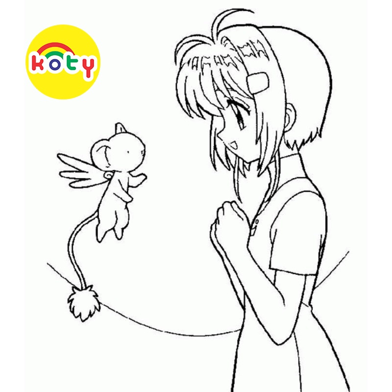 Thủ lĩnh thẻ bài Sakura CH - Set 10 Tờ Tranh Tô Màu A4 A5 Dành Cho Màu Sáp, Màu Chì - MANGA ANIME COMIC Tô màu 6 images upload woo2F489722b15c3ae52e5c888f484b8f9a8c