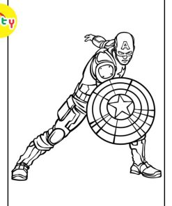 Bộ 25 tranh tô màu Avengers, giấy tô màu Siêu anh hùng Marvel dành cho trẻ em, tranh tô màu A4, A5