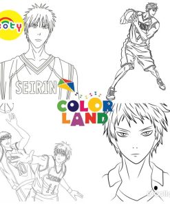 Tranh Tô Màu Kuroko No Basket - Bộ 10 Tờ Tranh Tô Màu Dành Cho Màu Sáp, Màu Chì - COLOR LAND TÔ MÀU