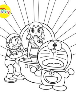 Tranh Tô Màu Doraemon Nobita - Bộ 20 Tờ Tranh Tô Màu Dành Cho Màu Sáp, Màu Chì - TRANH TÔ MÀU KOTY 17 images upload woo2F56a8c567ac0441791827e012361e9c35
